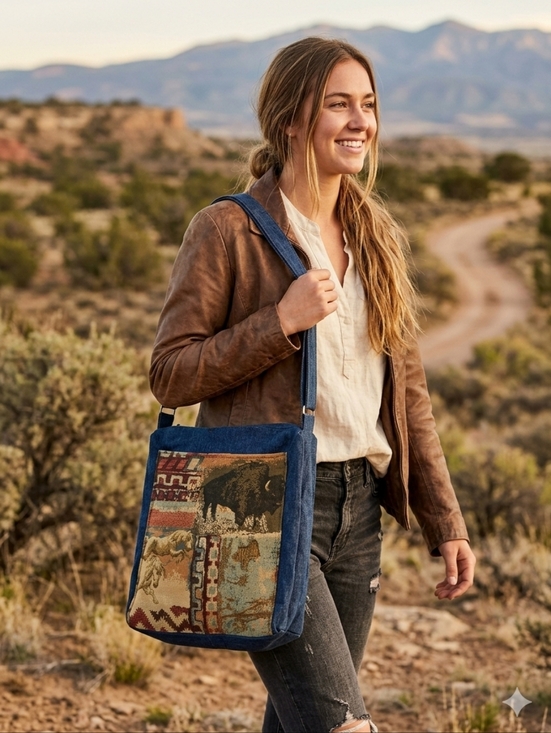 Hand Crafted Handbags - 😘HANDMADE Feed Bag/ Hobo Style Western Bag
